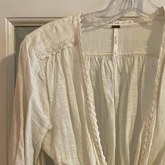 Free People Cream Wrap Top - Picture 3 of 3